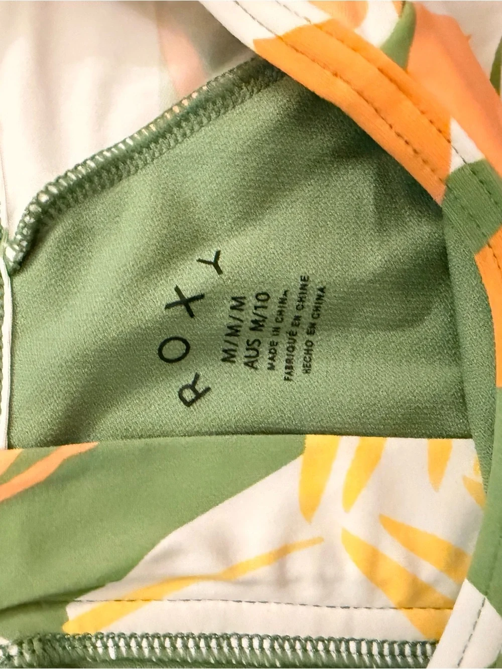 Roxy Kids One-Piece Swimsuit in Green, Yellow & White